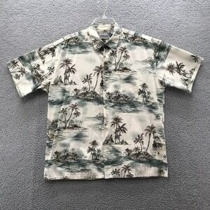 Windham Pointe Shirt Mens Size Large Short Sleeve Button up Tropical Print